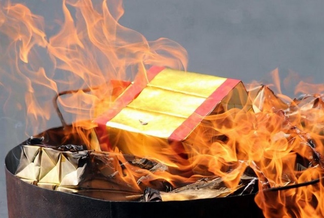 Tục đốt vàng mã có nguồn gốc từ Trung Quốc